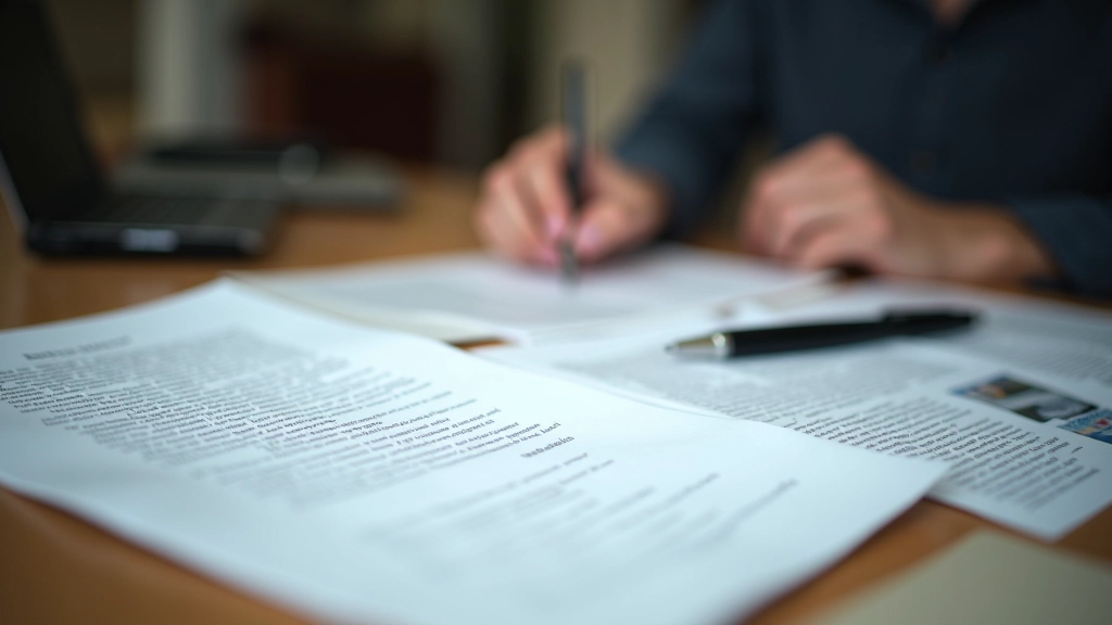 Documents et recherches de journaliste sur un bureau professionnel
