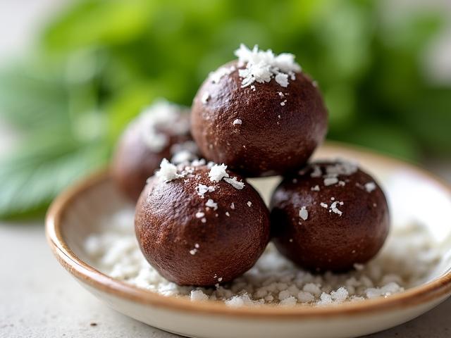 Organic cacao and sea salt energy bites